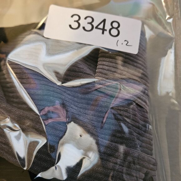 Brooklyn Cloth Colorblock Corduroy Button-Up Shirt Long Sleeve Black Grey Size L - Picture 6 of 6